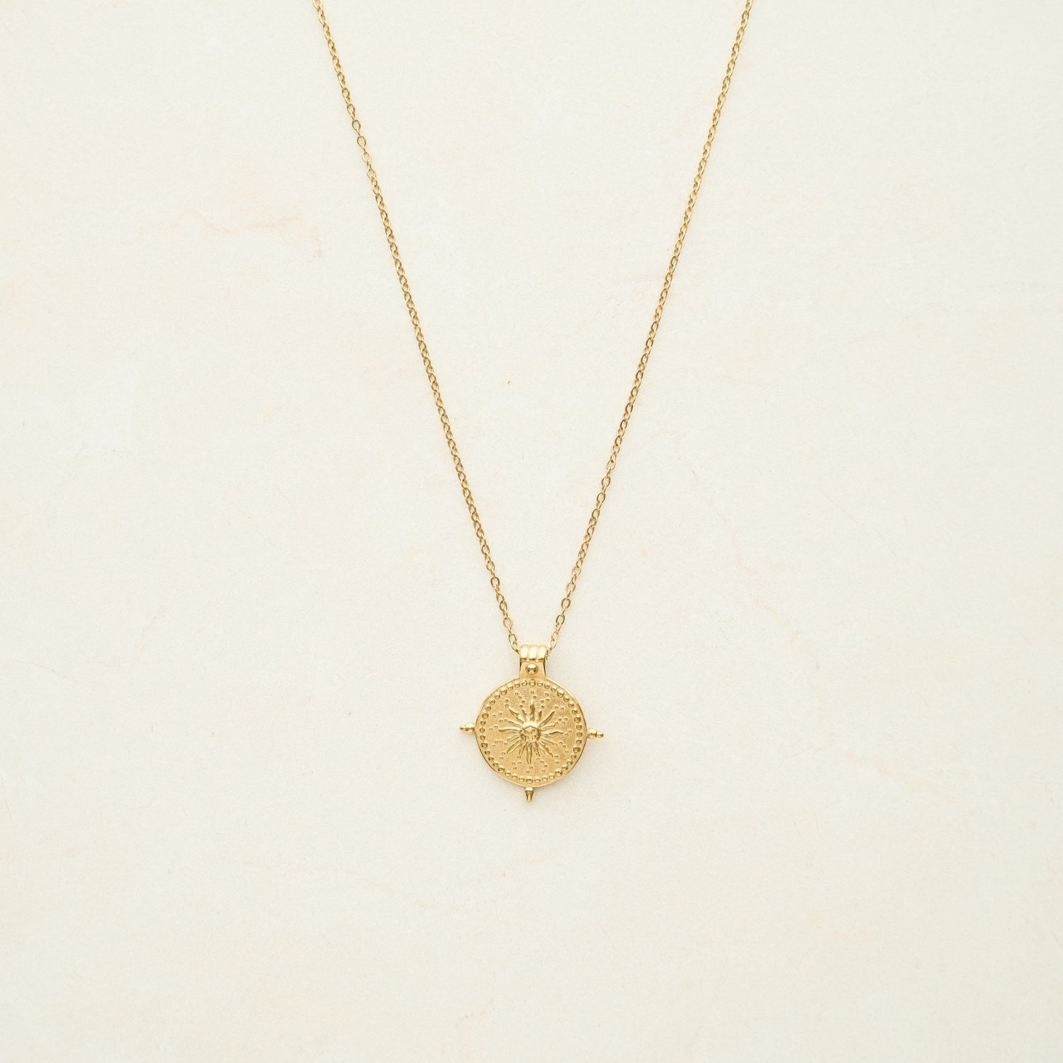 Compass Coin Necklace