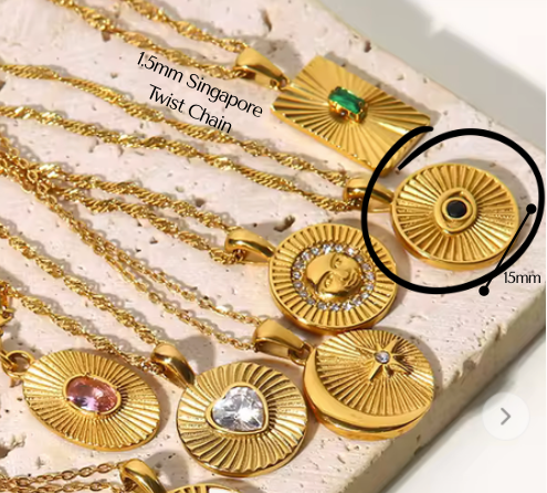 Evil Eye Coin Necklace