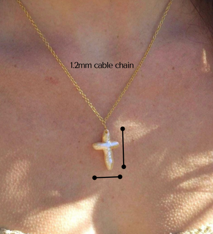 Pearl Cross Necklace