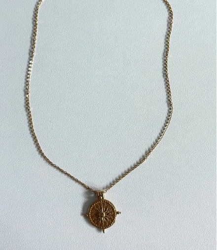 Compass Coin Necklace