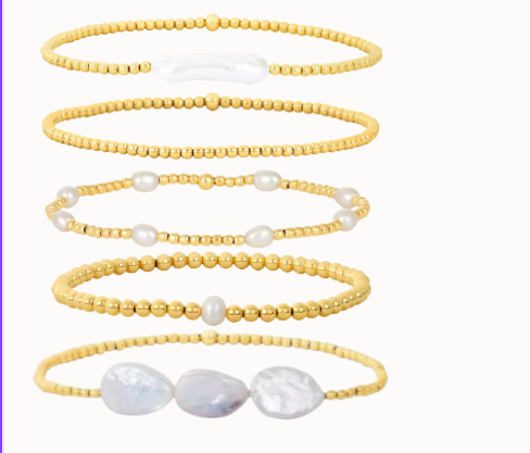 Poppy Pearl Bracelet Stack